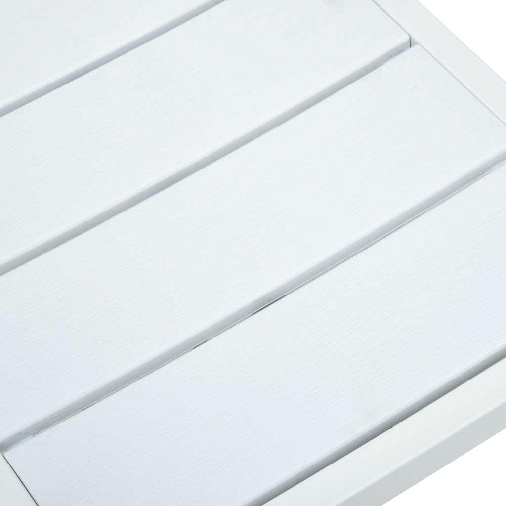 vidaXL Krzesła ogrodowe, 4 szt., białe, HDPE o wyglądzie drewna