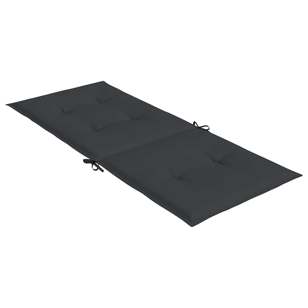 vidaXL Poduszki na krzesła ogrodowe, 2 szt., czarne, 120x50x3 cm