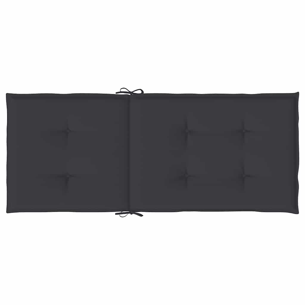 vidaXL Poduszki na krzesła ogrodowe, 2 szt., czarne, 120x50x3 cm