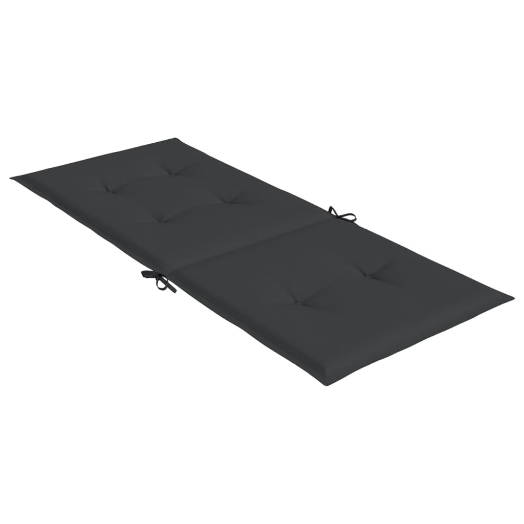 vidaXL Poduszki na krzesła ogrodowe, 4 szt., czarne, 120x50x3 cm