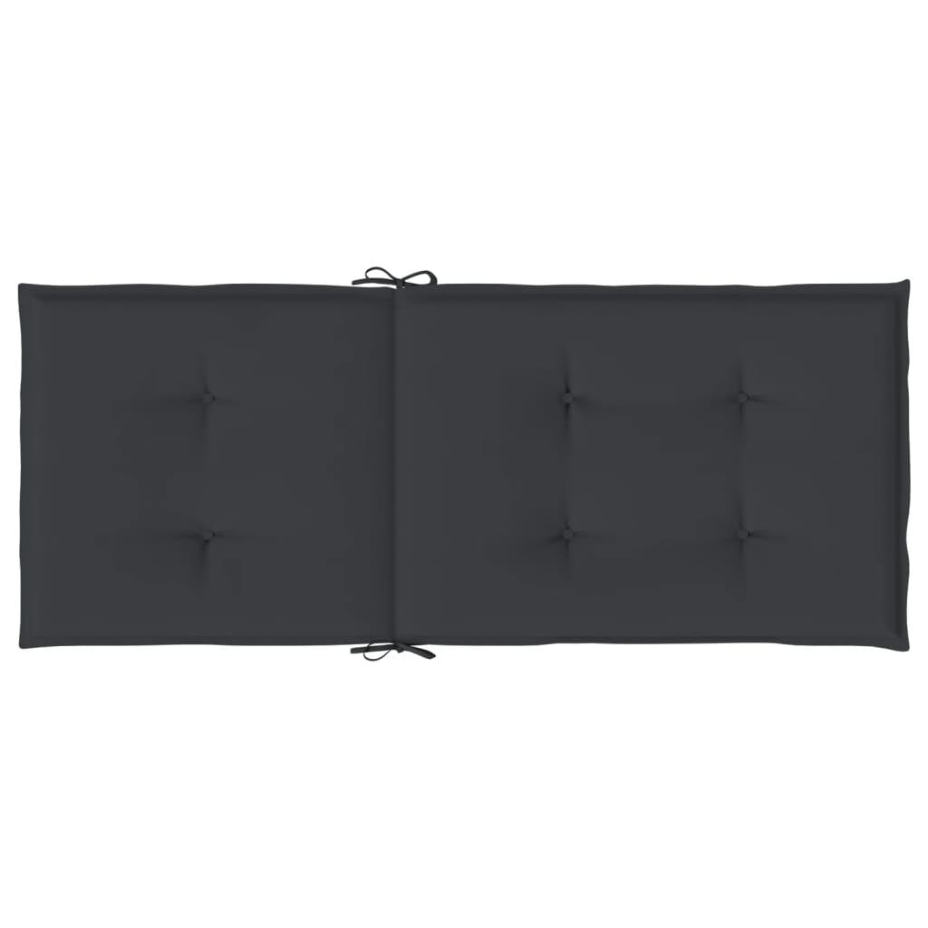 vidaXL Poduszki na krzesła ogrodowe, 4 szt., czarne, 120x50x3 cm