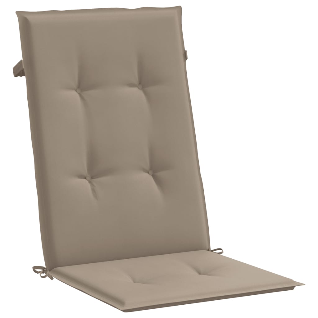 vidaXL Poduszki na krzesła ogrodowe, 2 szt., taupe, 120x50x3 cm