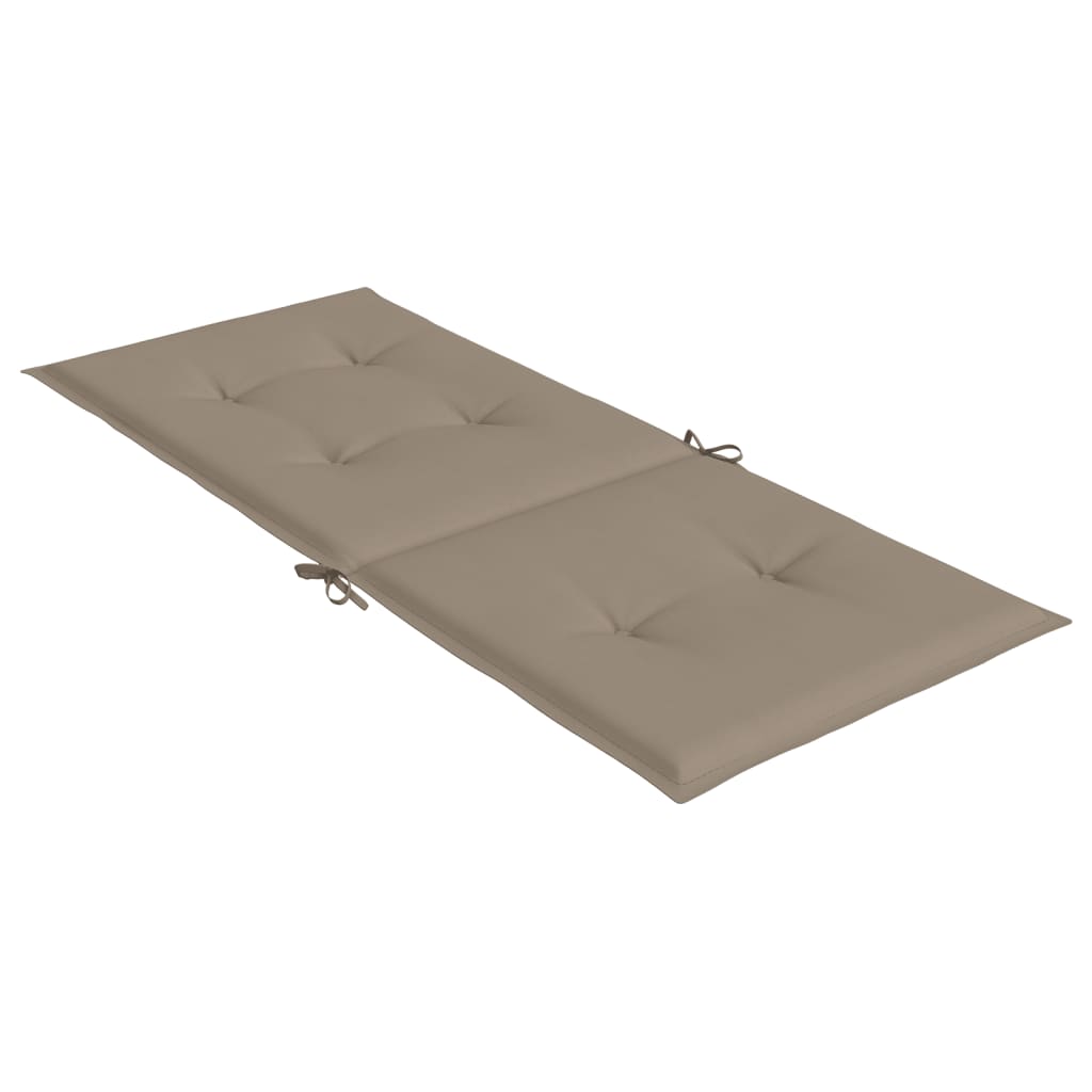 vidaXL Poduszki na krzesła ogrodowe, 2 szt., taupe, 120x50x3 cm