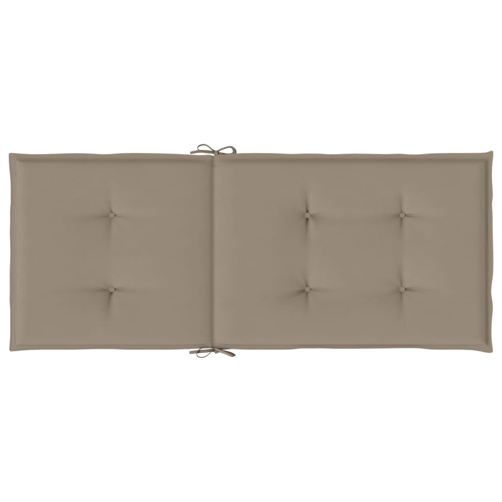 vidaXL Poduszki na krzesła ogrodowe, 2 szt., taupe, 120x50x3 cm