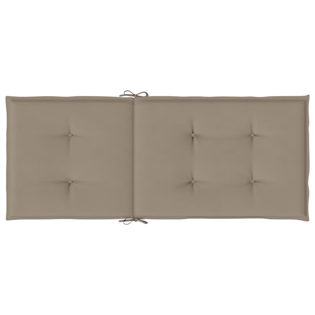 vidaXL Poduszki na krzesła ogrodowe, 4 szt., taupe, 120x50x3 cm