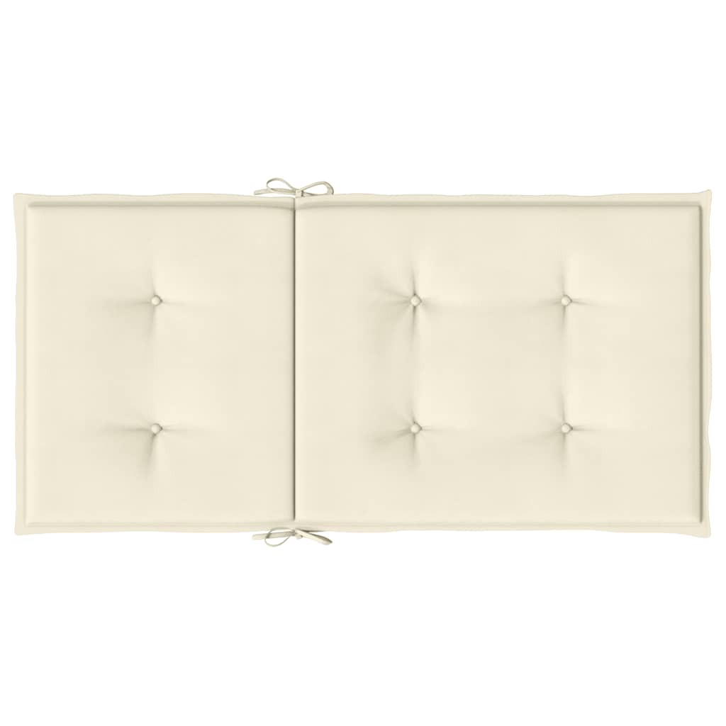 vidaXL Poduszki na krzesła ogrodowe, 4 szt., kremowe, 100x50x2 cm
