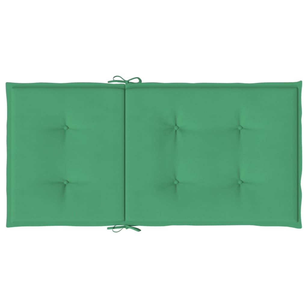 vidaXL Poduszki na krzesła ogrodowe, 2 szt., zielone, 100x50x3 cm