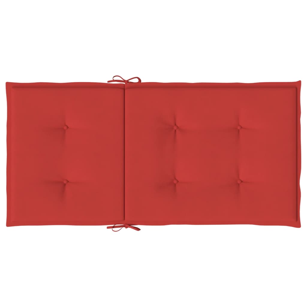 vidaXL Poduszki na krzesła ogrodowe, 4 szt., czerwone, 100x50x3 cm