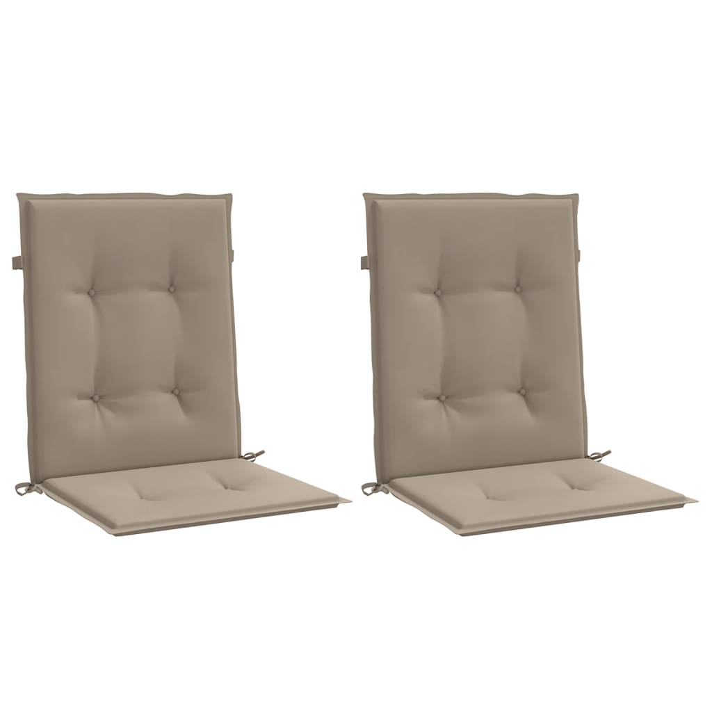 vidaXL Poduszki na krzesła ogrodowe, 2 szt., taupe, 100x50x3 cm