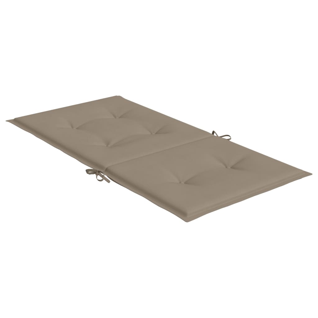 vidaXL Poduszki na krzesła ogrodowe, 2 szt., taupe, 100x50x3 cm