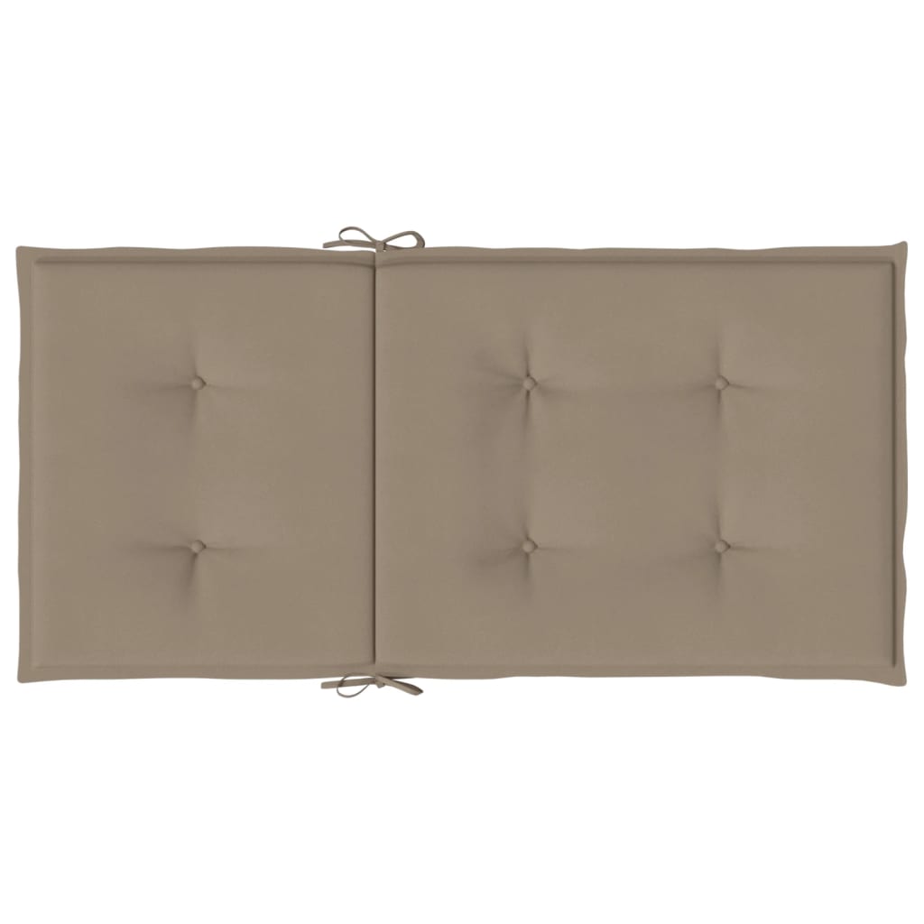 vidaXL Poduszki na krzesła ogrodowe, 2 szt., taupe, 100x50x3 cm