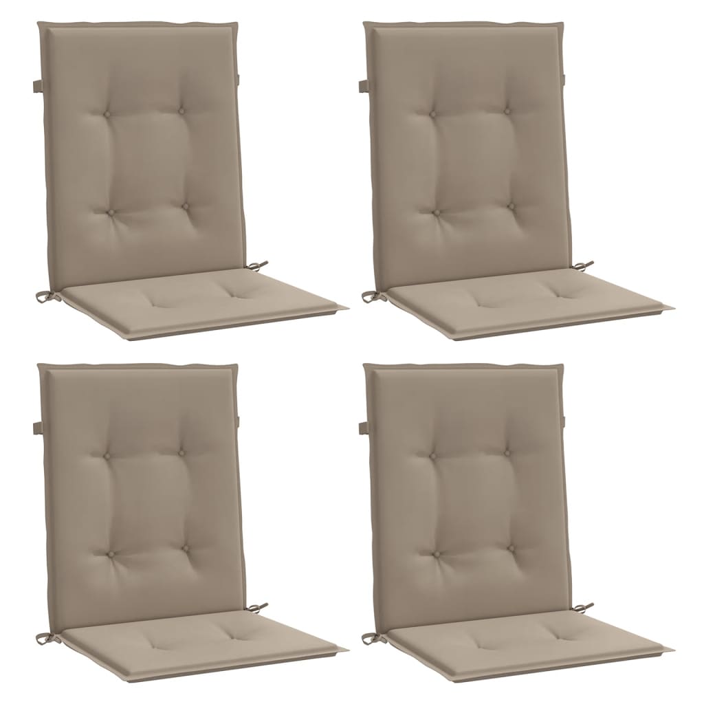 vidaXL Poduszki na krzesła ogrodowe, 4 szt., taupe, 100x50x3 cm