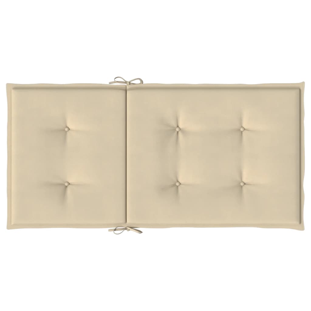 vidaXL Poduszki na krzesła ogrodowe, 4 szt., beżowe, 100x50x3 cm