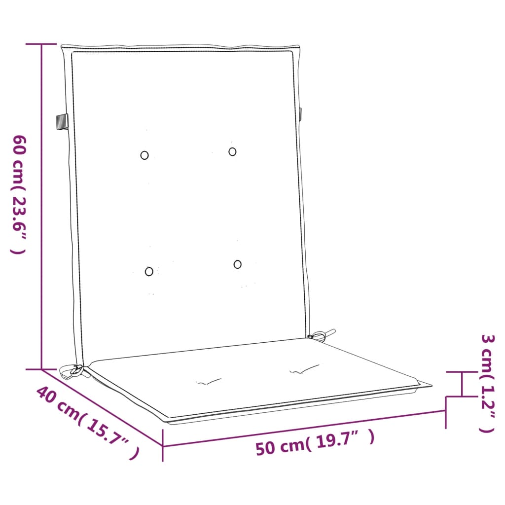 vidaXL Poduszki na krzesła ogrodowe, 4 szt., beżowe, 100x50x3 cm