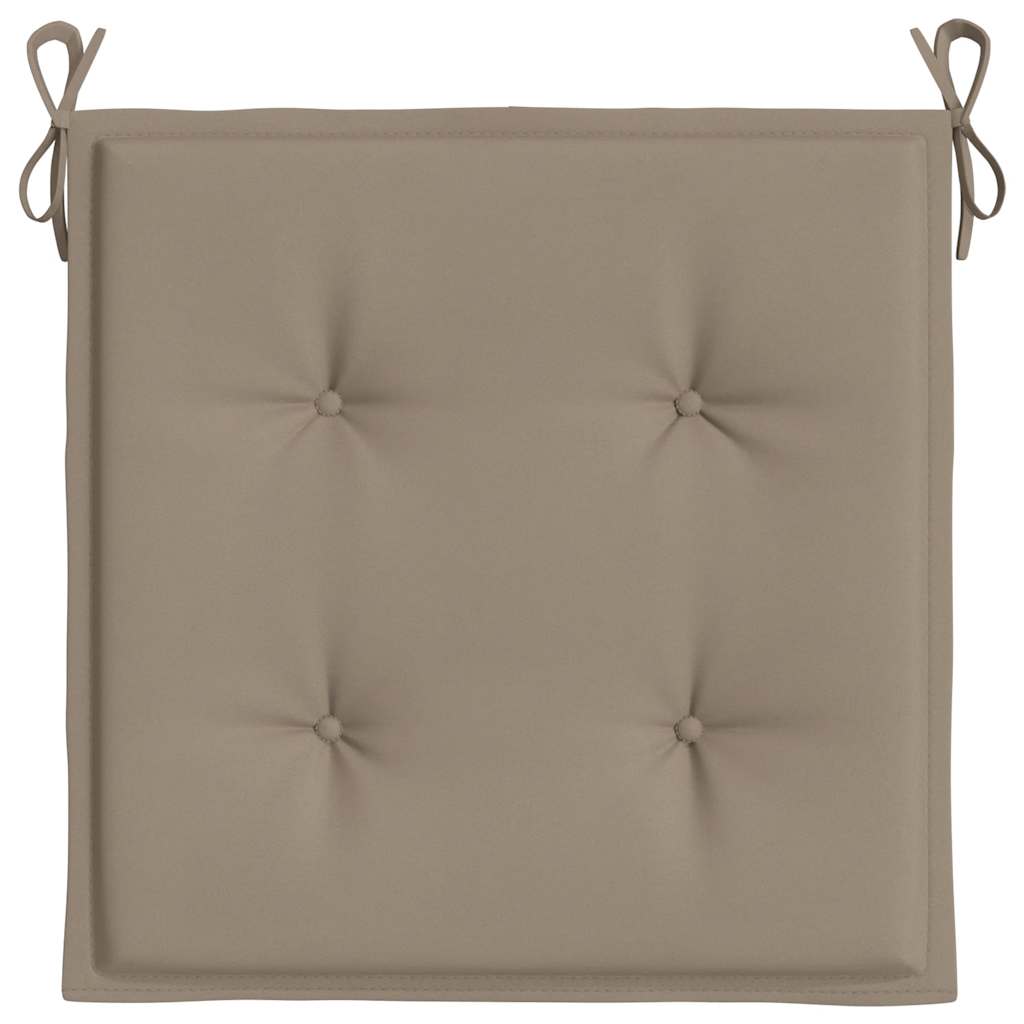 vidaXL Poduszki na krzesła ogrodowe, 2 szt., taupe, 50x50x4 cm