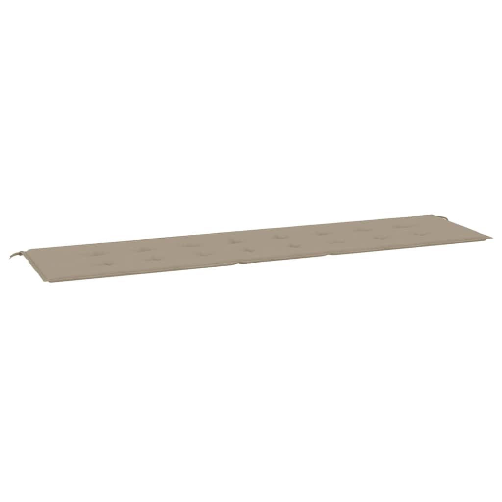 vidaXL Poduszka na ławkę ogrodową, taupe, 200x50x3 cm, tkanina