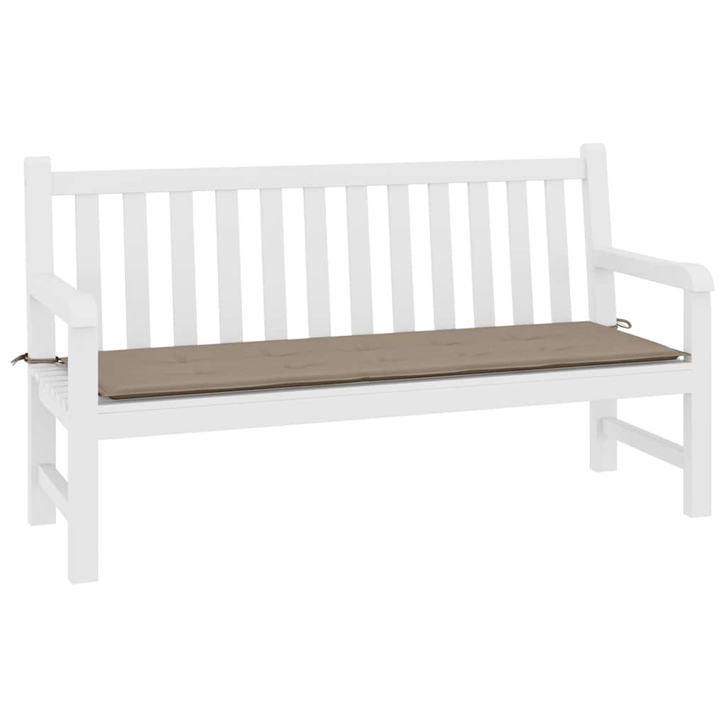 vidaXL Poduszka na ławkę ogrodową, taupe, 200x50x3 cm, tkanina