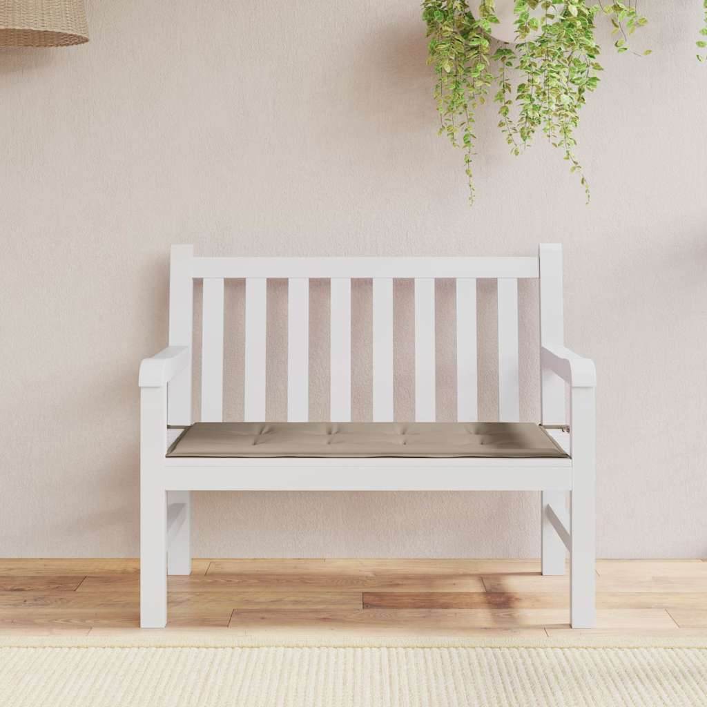 vidaXL Poduszka na ławkę ogrodową, taupe, 120x50x4 cm, tkanina