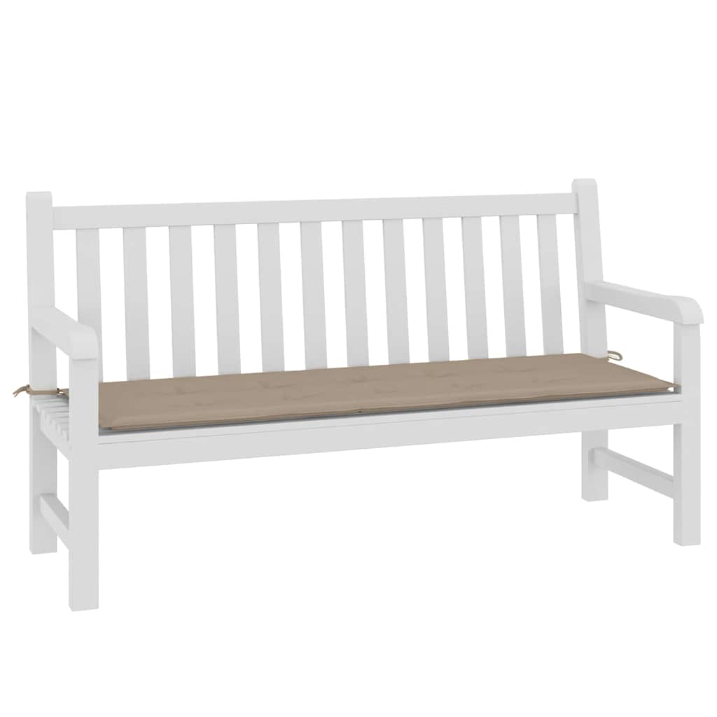 vidaXL Poduszka na ławkę ogrodową, taupe, 150x50x4 cm, tkanina