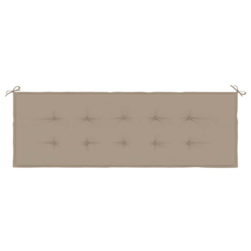 vidaXL Poduszka na ławkę ogrodową, taupe, 150x50x4 cm, tkanina