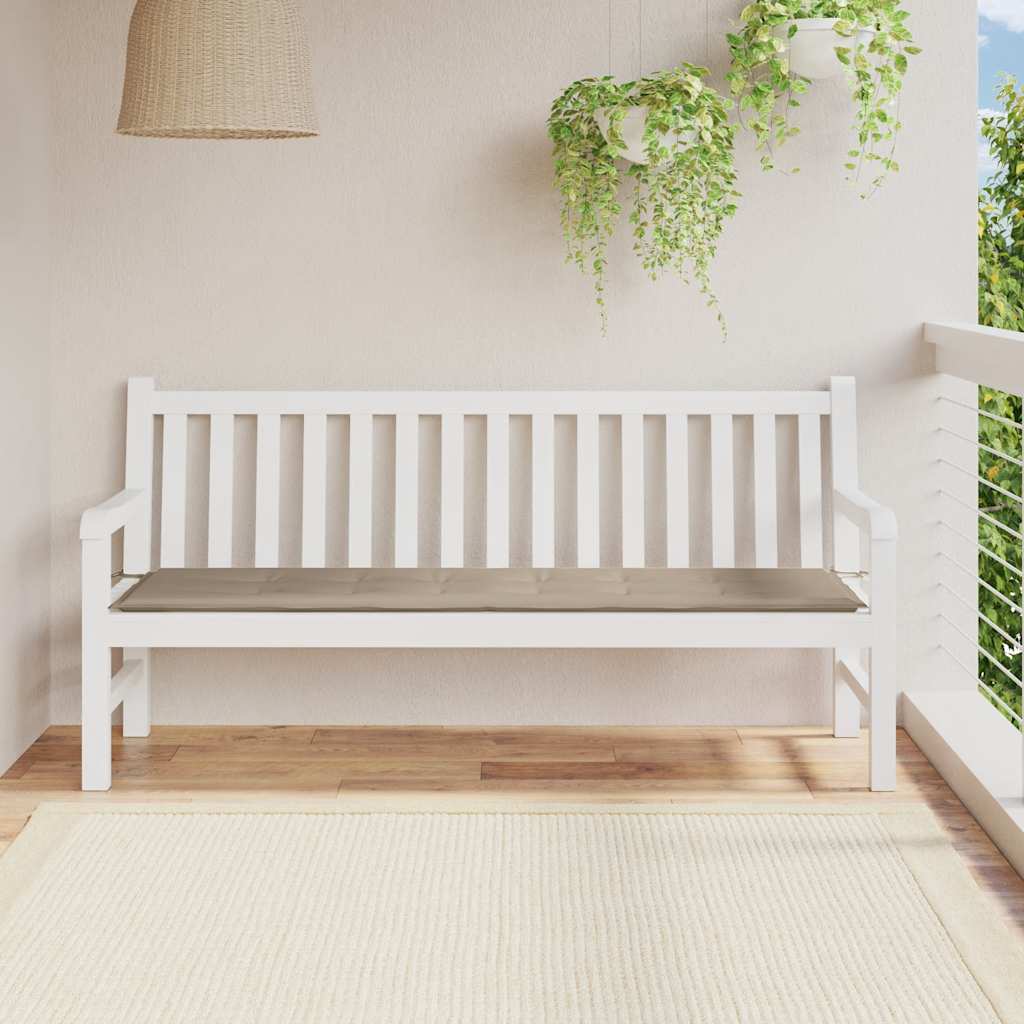 vidaXL Poduszka na ławkę ogrodową, taupe, 180x50x4 cm, tkanina