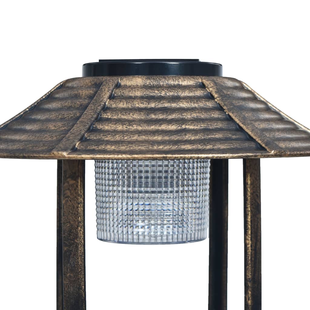 vidaXL Ozdobny basenik dla ptaków z lampkami solarnymi LED, plastikowy