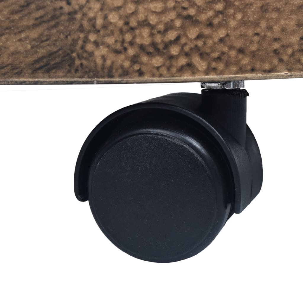vidaXL Stojaki na kółkach pod donice, 6 szt., brąz, 30 cm, plastik