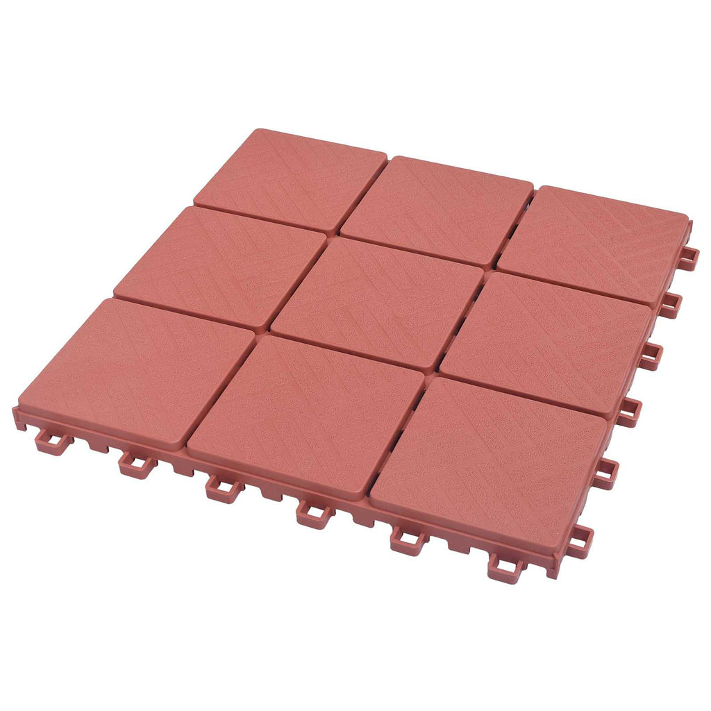 vidaXL Płytka Tarasowa 10 pcs Czerwony 30,5 x 30,5 x 2,2 cm