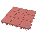 vidaXL Płytka Tarasowa 10 pcs Czerwony 30,5 x 30,5 x 2,2 cm
