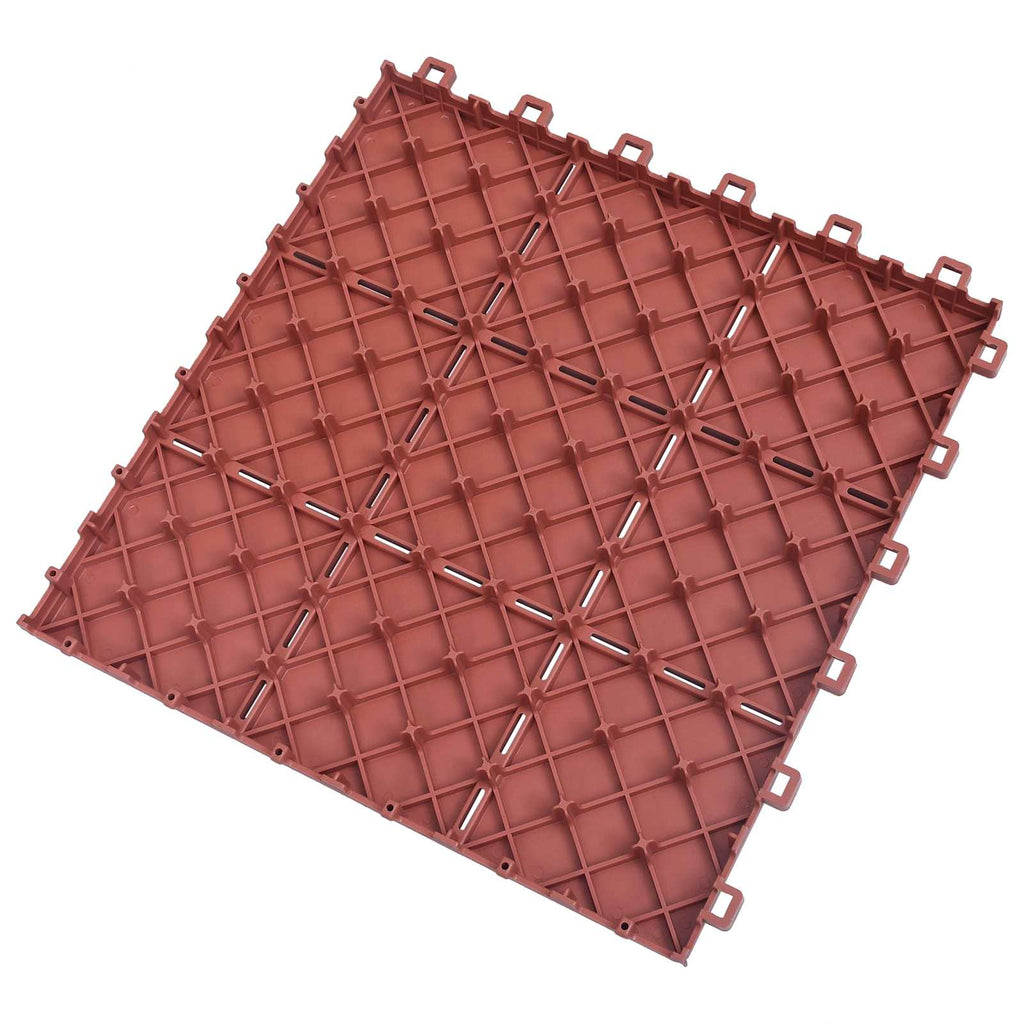 vidaXL Płytka Tarasowa 10 pcs Czerwony 30,5 x 30,5 x 2,2 cm