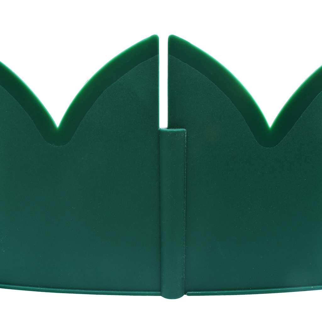 vidaXL Obrzeża trawnikowe, 10 szt., zielone, 65x15 cm, PP