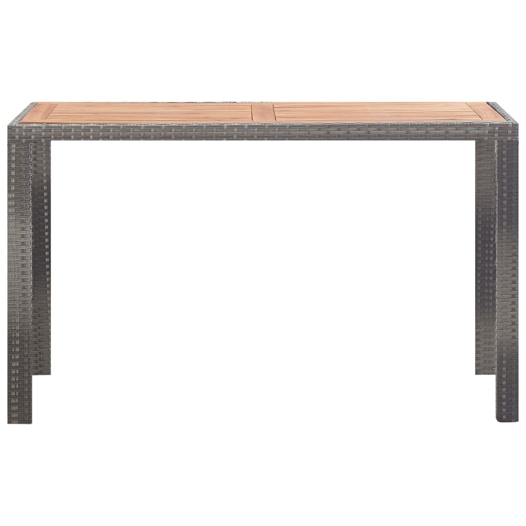 vidaXL 5-cz. zestaw mebli ogrodowych, rattan PE i akacja, antracyt