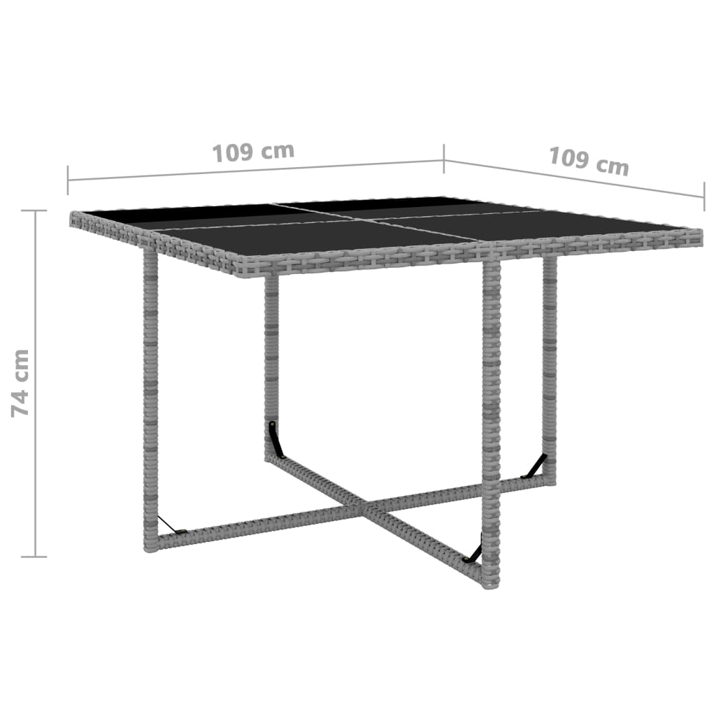 vidaXL 9-cz. zestaw mebli do ogrodu z poduszkami, rattan PE, antracyt