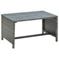 vidaXL Stolik kawowy, antracytowy, 70x40x38 cm, polirattan