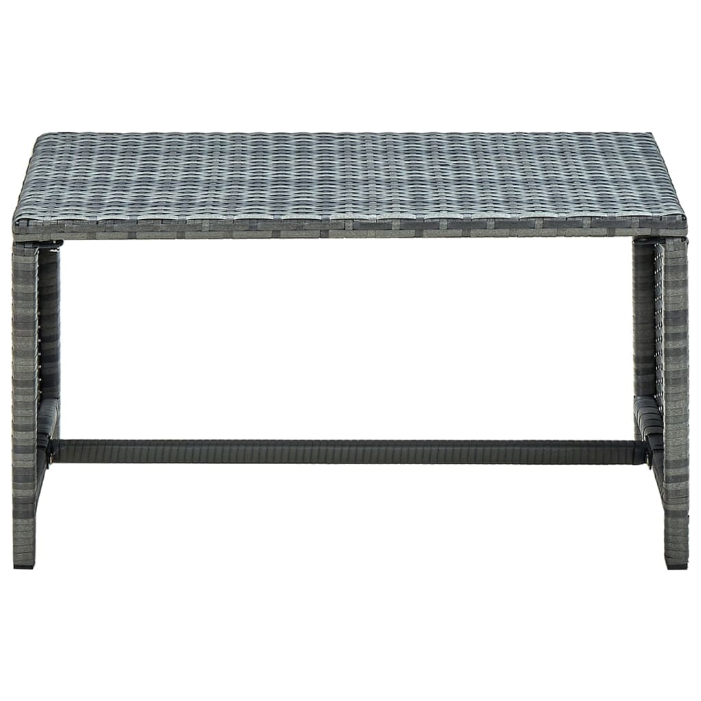 vidaXL Stolik kawowy, antracytowy, 70x40x38 cm, polirattan