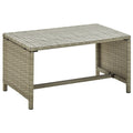 vidaXL Stolik kawowy, beżowy, 70x40x38 cm, polirattan