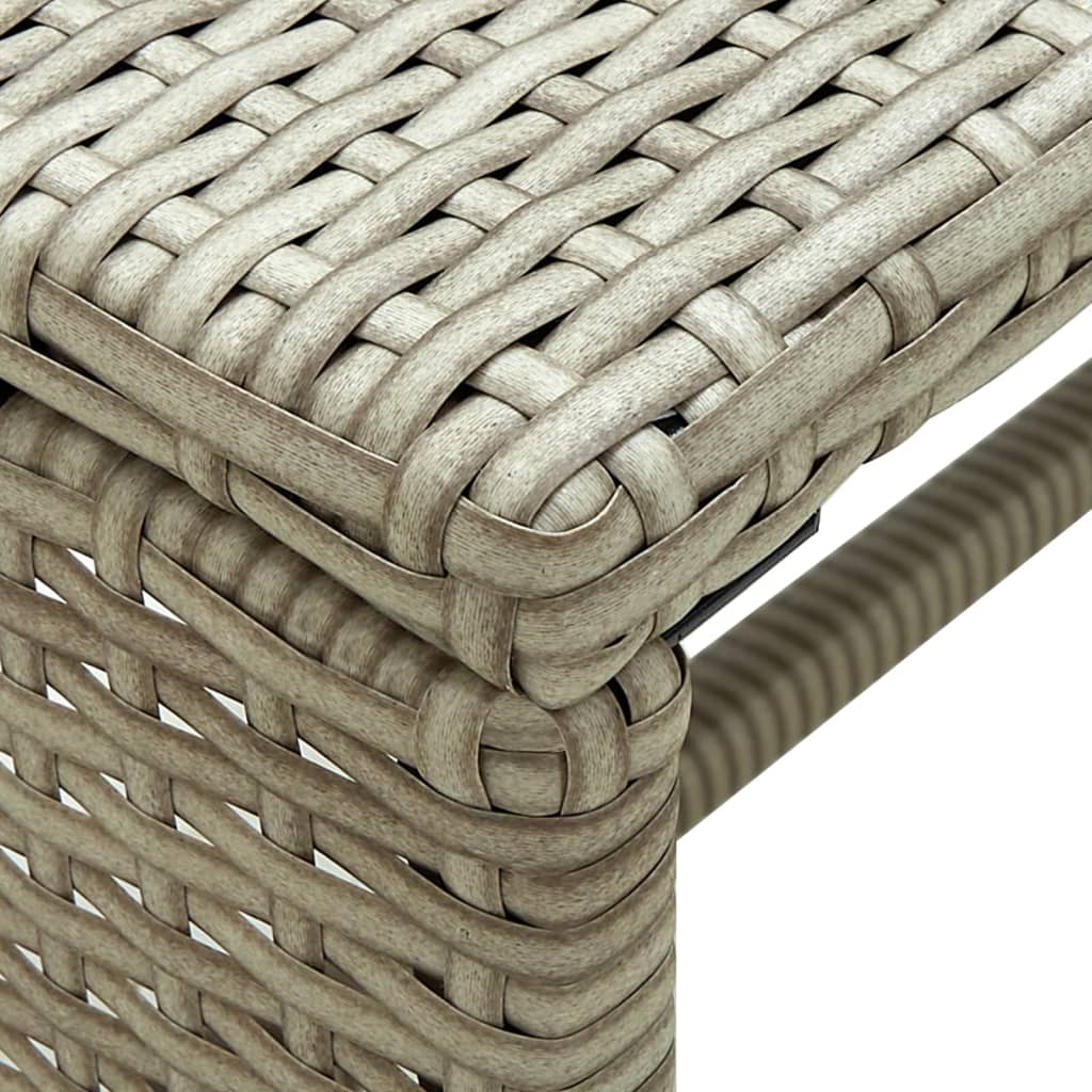 vidaXL Stolik kawowy, beżowy, 70x40x38 cm, polirattan
