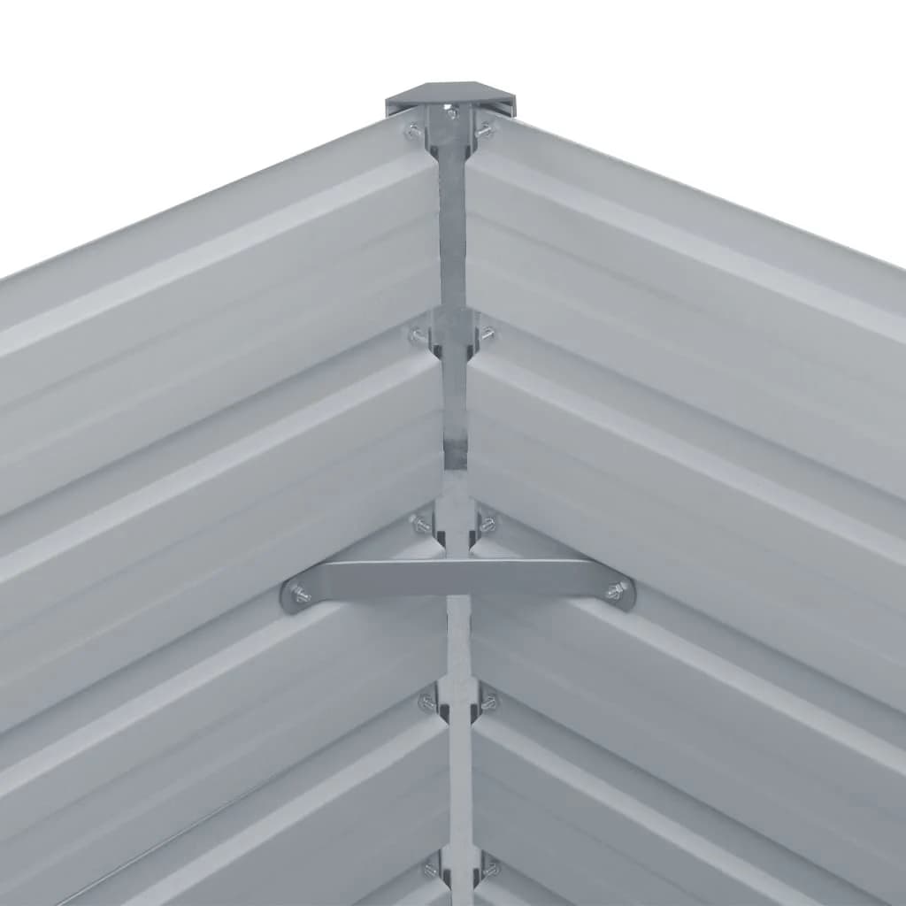 vidaXL Donica do podniesionej grządki, 160x80x45 cm, stal, szara