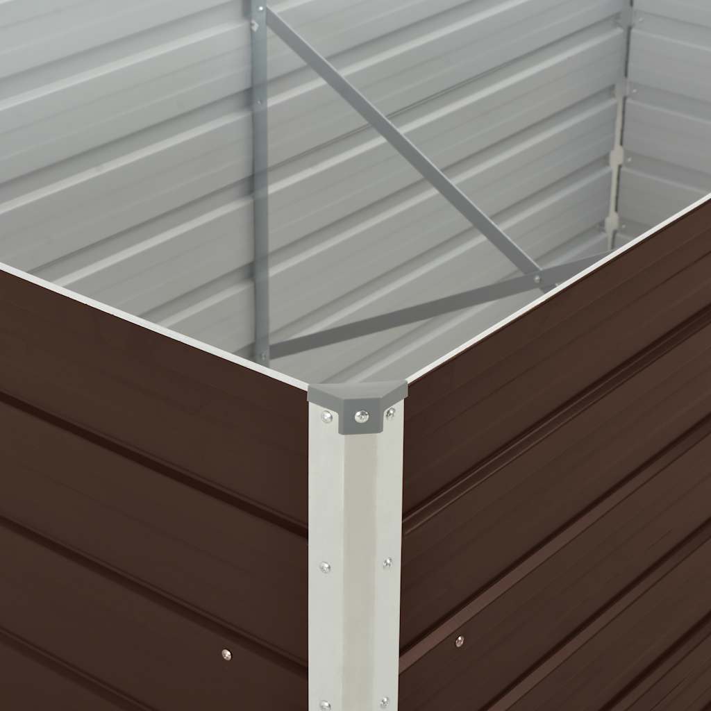 vidaXL Donica do podniesionej grządki, 160x80x45 cm, stal, brązowa