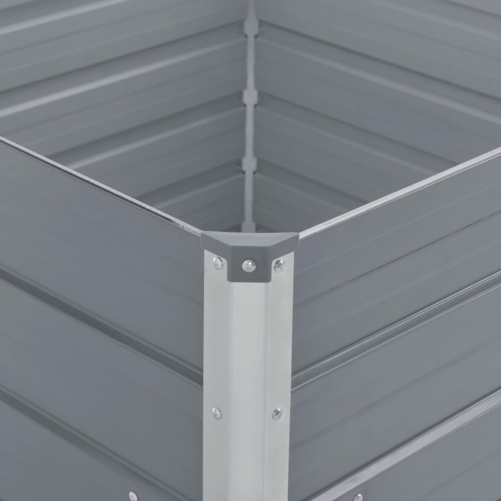 vidaXL Donica do podniesionej rabaty, 100x100x45 cm, stal, szara