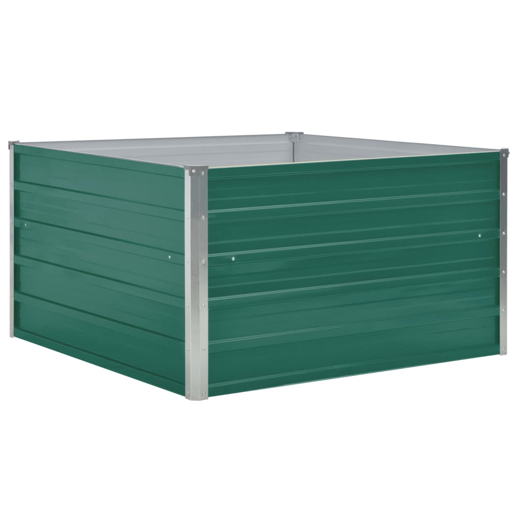 vidaXL Donica do podniesionej rabaty, 100x100x45 cm, stal, zielona