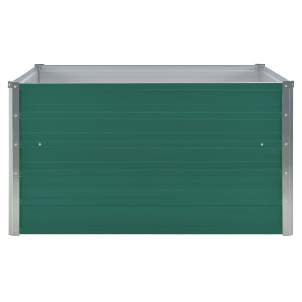 vidaXL Donica do podniesionej rabaty, 100x100x45 cm, stal, zielona