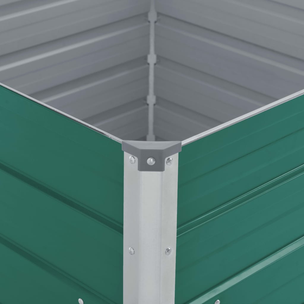 vidaXL Donica do podniesionej rabaty, 100x100x45 cm, stal, zielona