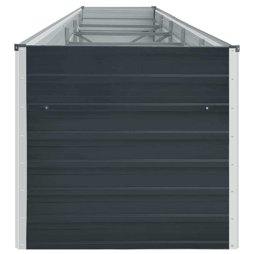 vidaXL Podwyższona donica z galwanizowanej stali 400x80x45 cm antracyt