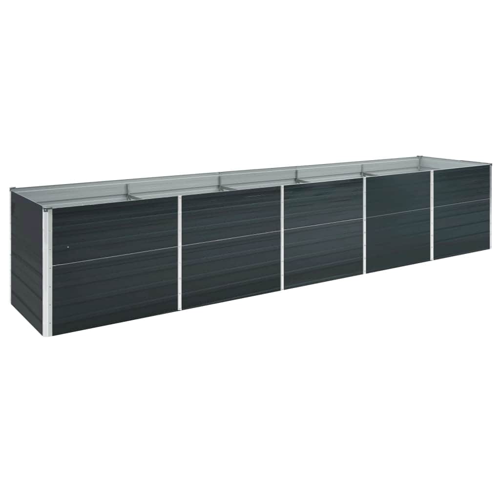 vidaXL Podwyższona donica z galwanizowanej stali 400x80x77 cm antracyt