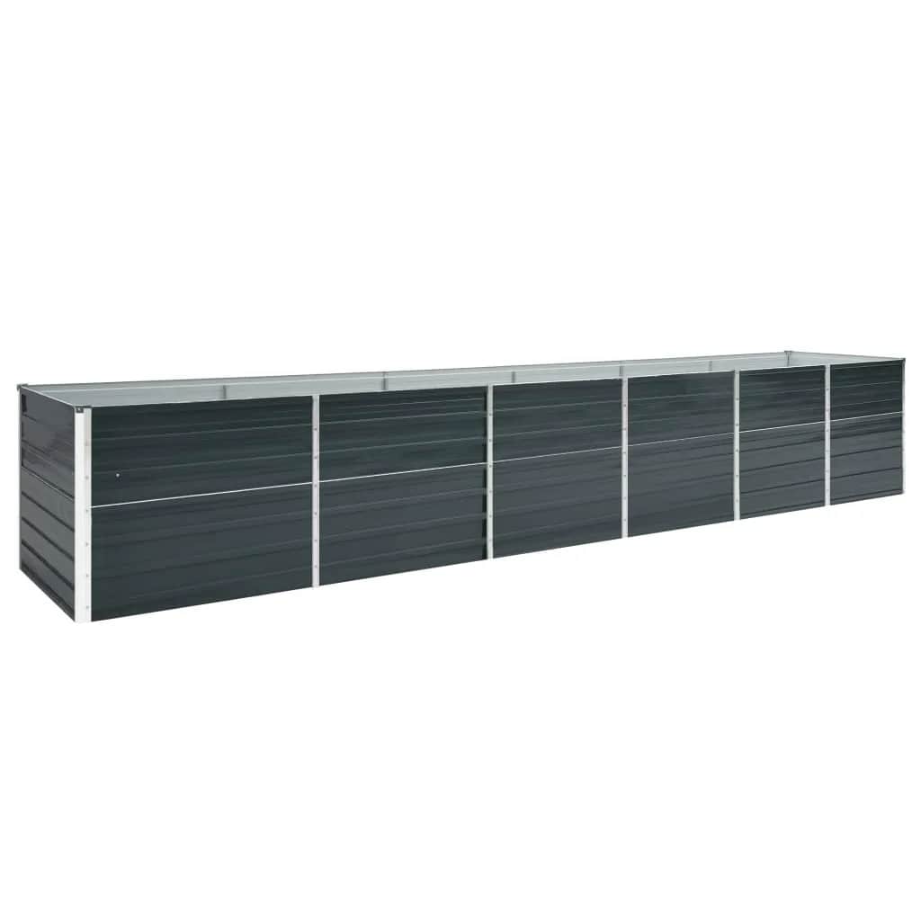 vidaXL Podwyższona donica z galwanizowanej stali 480x80x77 cm antracyt