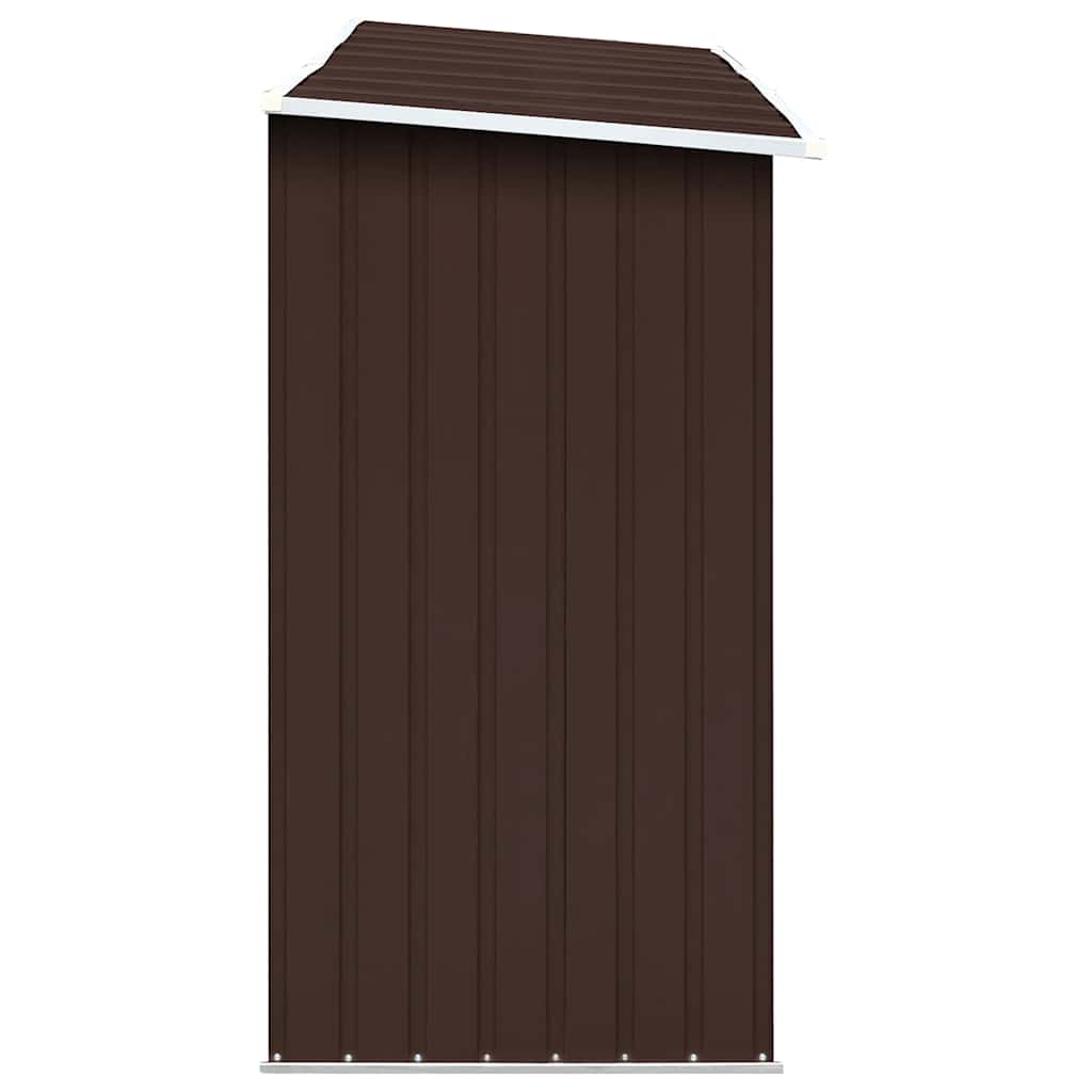 vidaXL Wiata na drewno, stal galwanizowana, 330 x 84 x 152 cm, brązowa