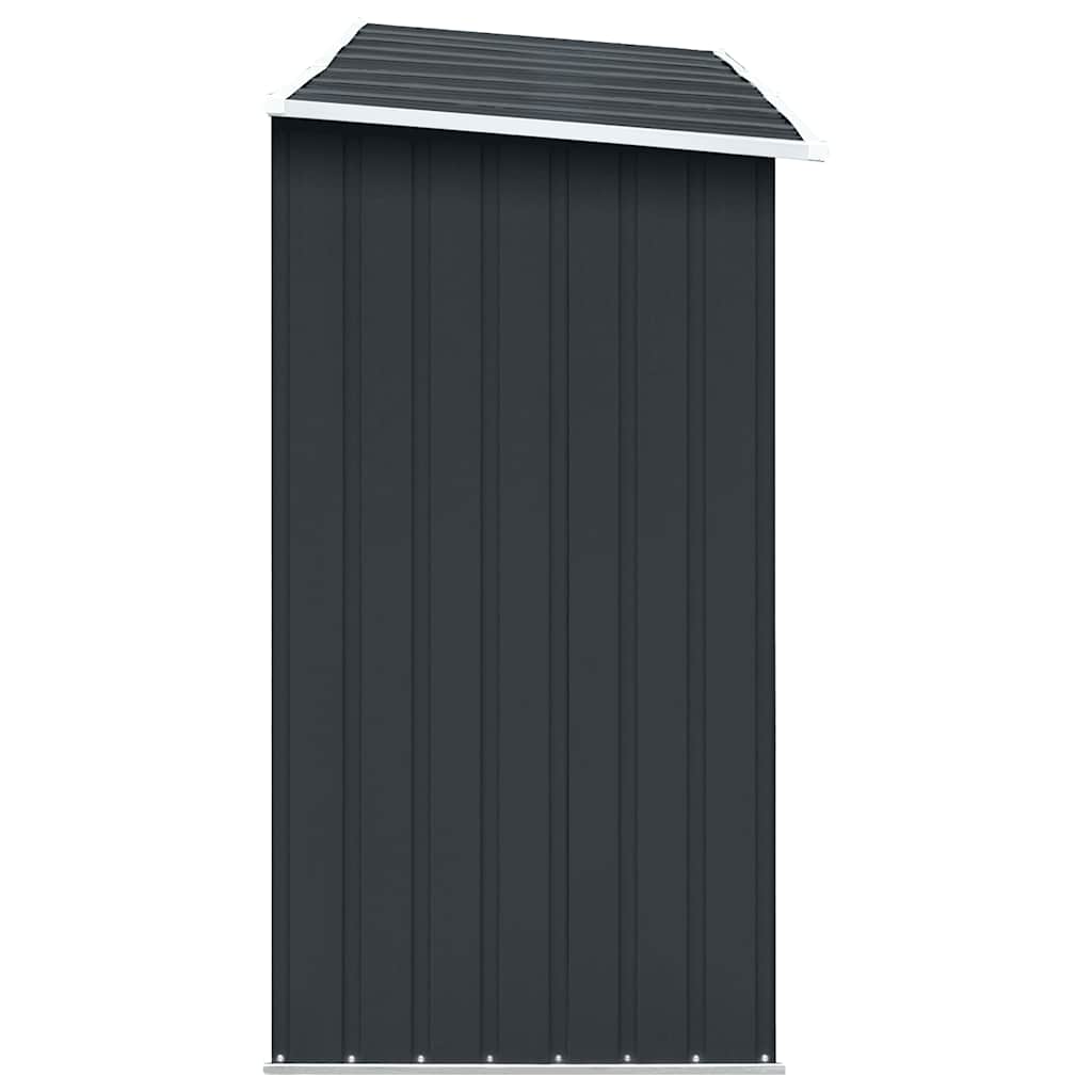 vidaXL Wiata na drewno, stal galwanizowana, 330x84x152 cm, antracytowa