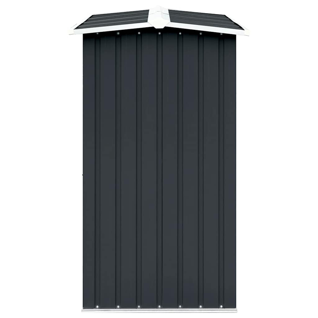 vidaXL Wiata na drewno, stal galwanizowana, 330x92x153 cm, antracytowa