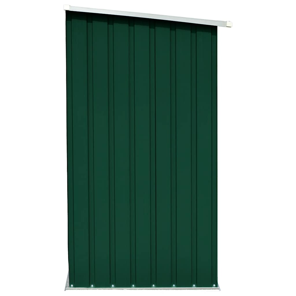 vidaXL Wiata na drewno, stal galwanizowana, 163 x 83 x 154 cm, zielona